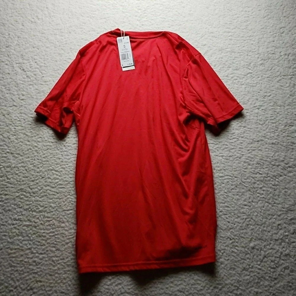 Adidas Shirt Mens Small Red TR-ES FR T Training Tee Logo Pure Ruby Top JD3382